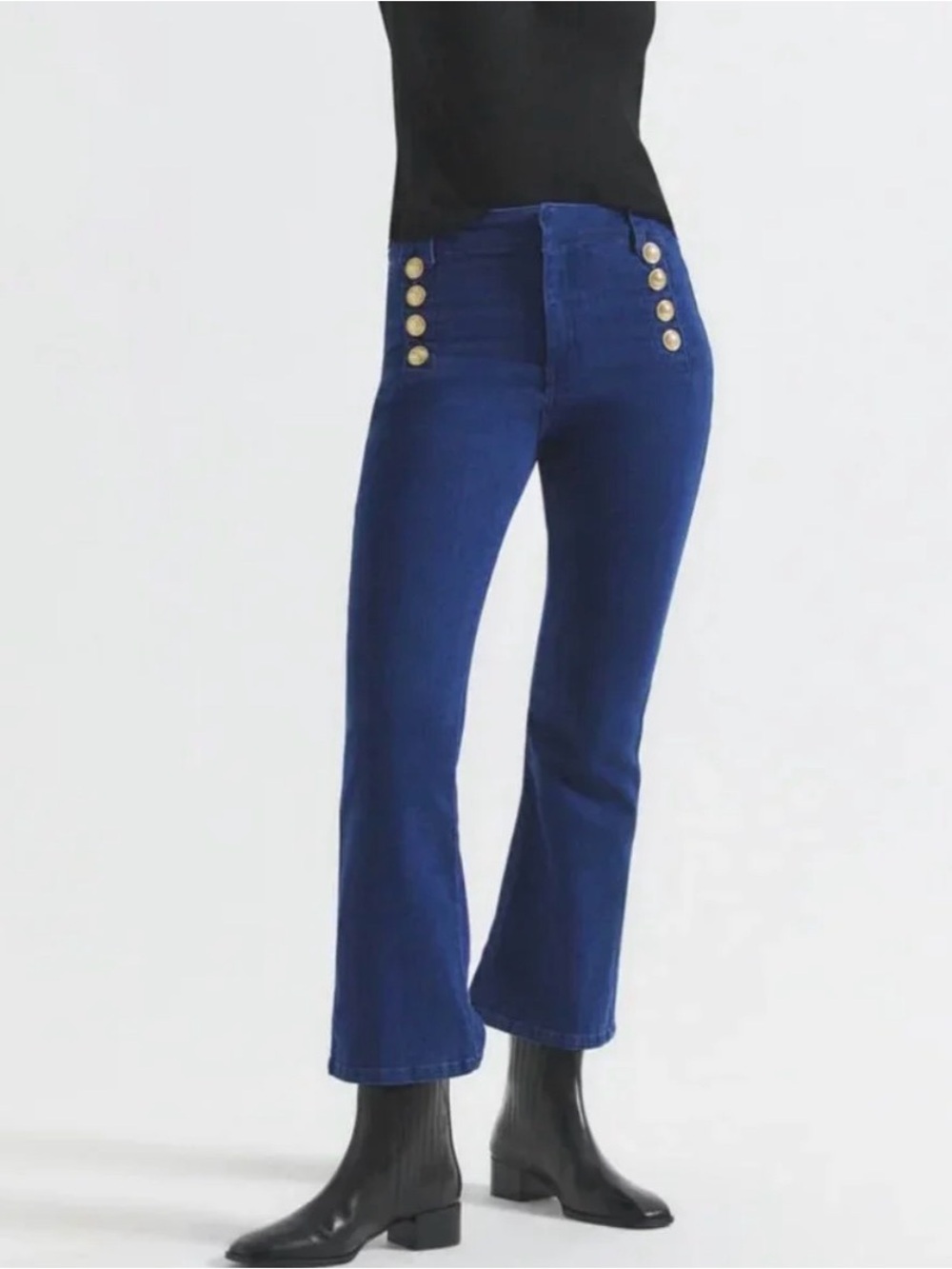 Derek Lam 10 Crosby Robertson Crop Flare Jeans Sz 27